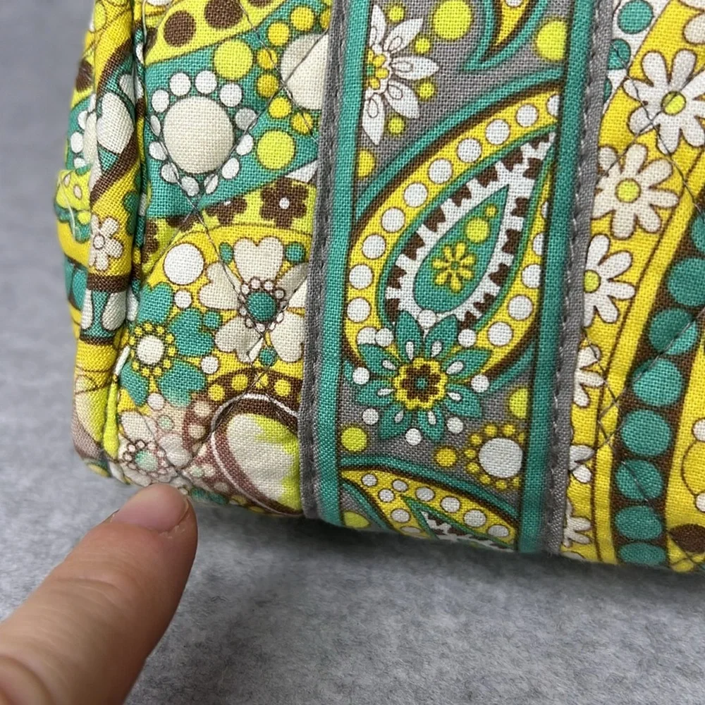 Vera Bradley All Wrapped Up Jewelry Travel Case Lemon Parfait Retired - Picture 8 of 17